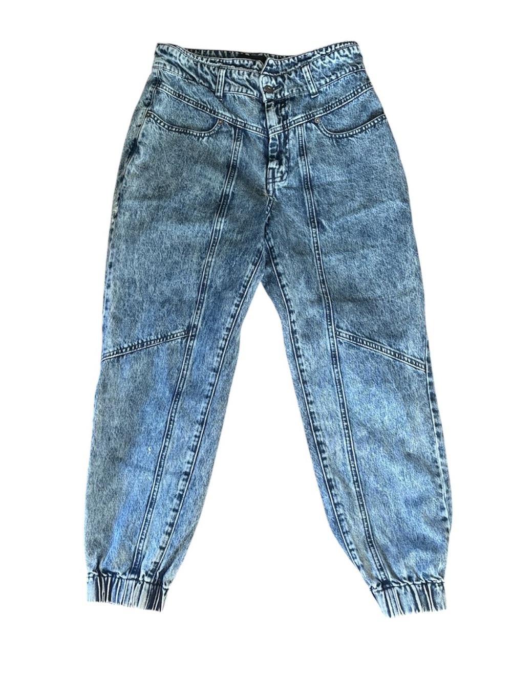 Bardot Light Blue Acid Wash Denim Waistband